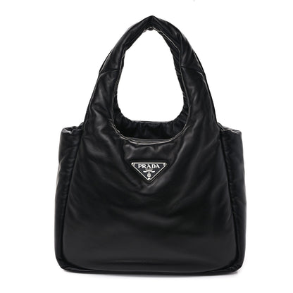 Prada Nappa Soft Padded Medium Double Handled Shoulder Bag Black 1 of 8