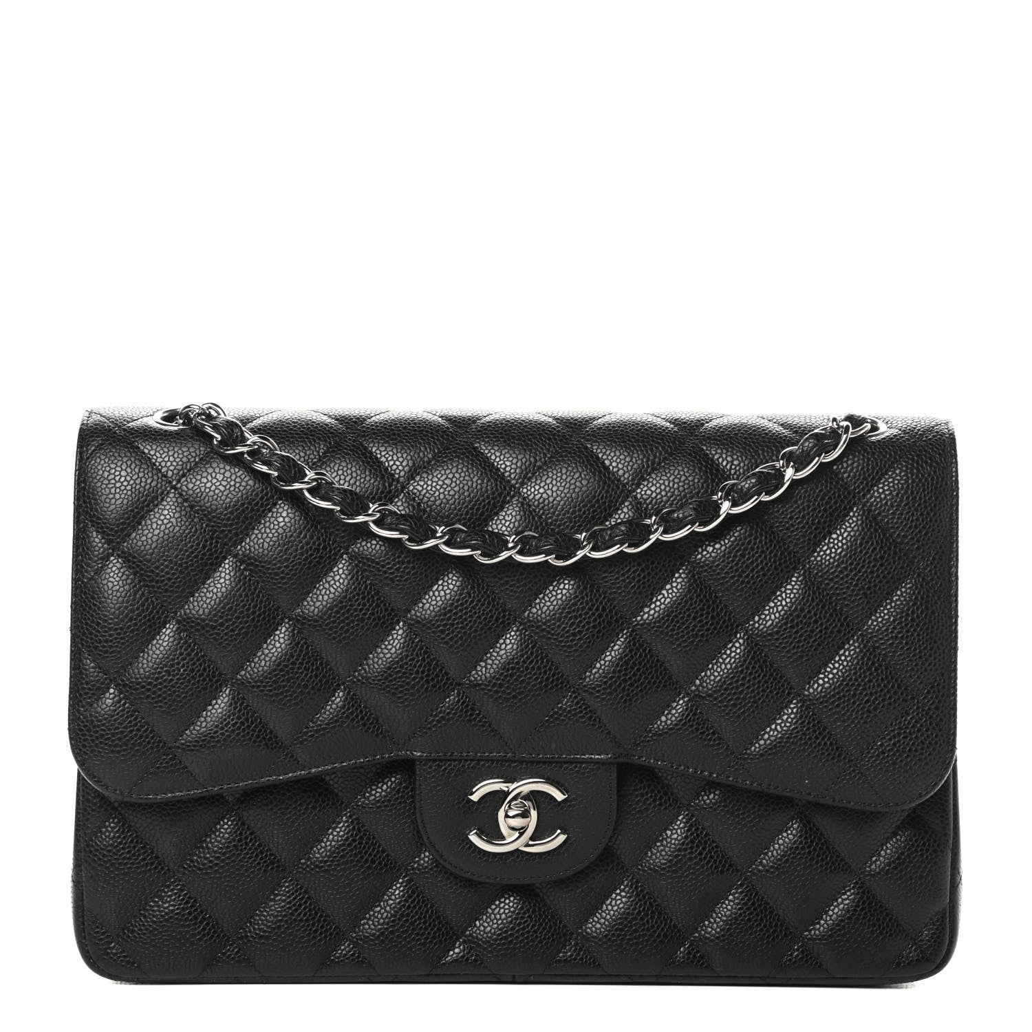 Chanel Caviar Quilted Jumbo Double Flap Black 1 of 13