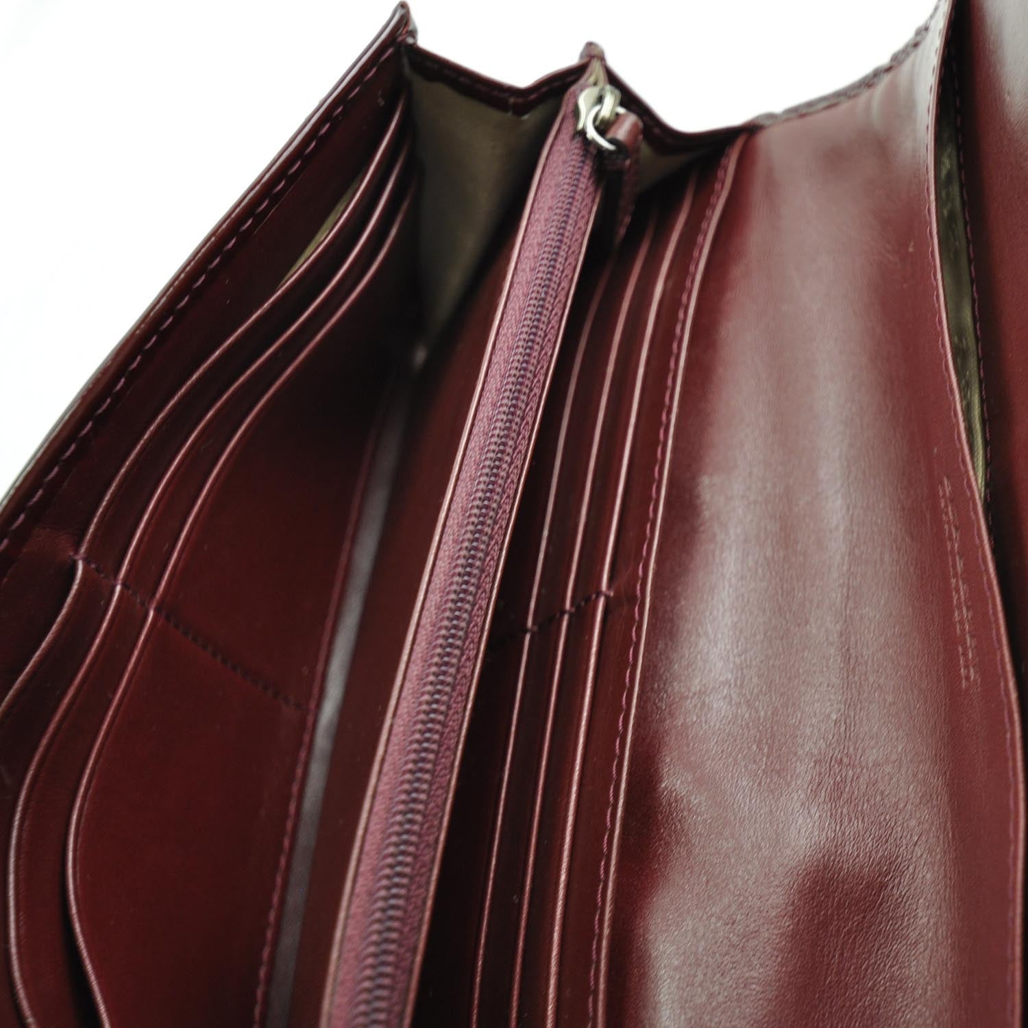 Burberry Patent Nova Check Wallet Bordeaux 4 of 8