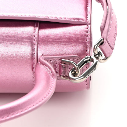 Balenciaga Metallic Shiny Calfskin Hourglass Top Handle Bag XS Pink 15 of 15