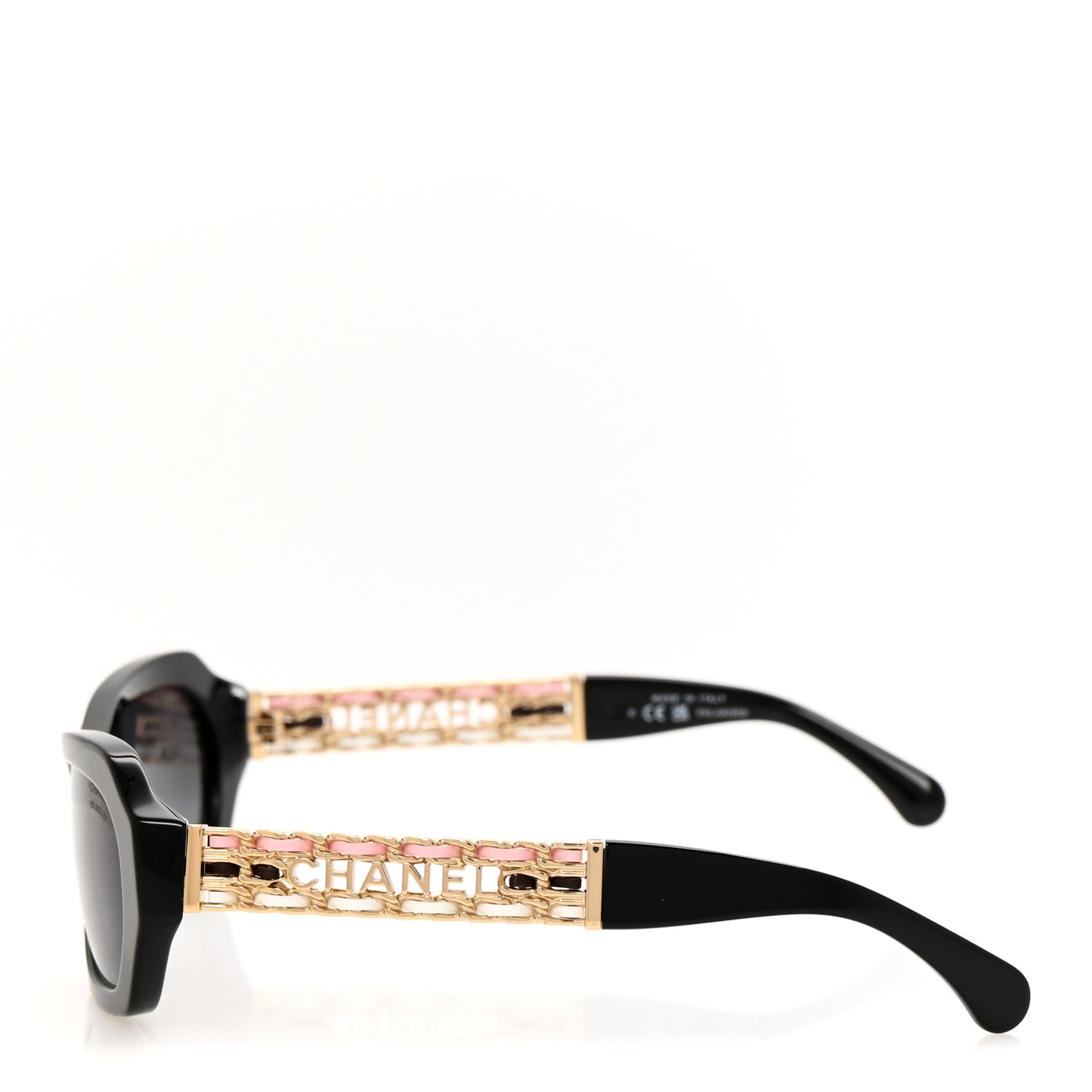 Acetate Lambskin Cat Eye Sunglasses 5538-Q Black