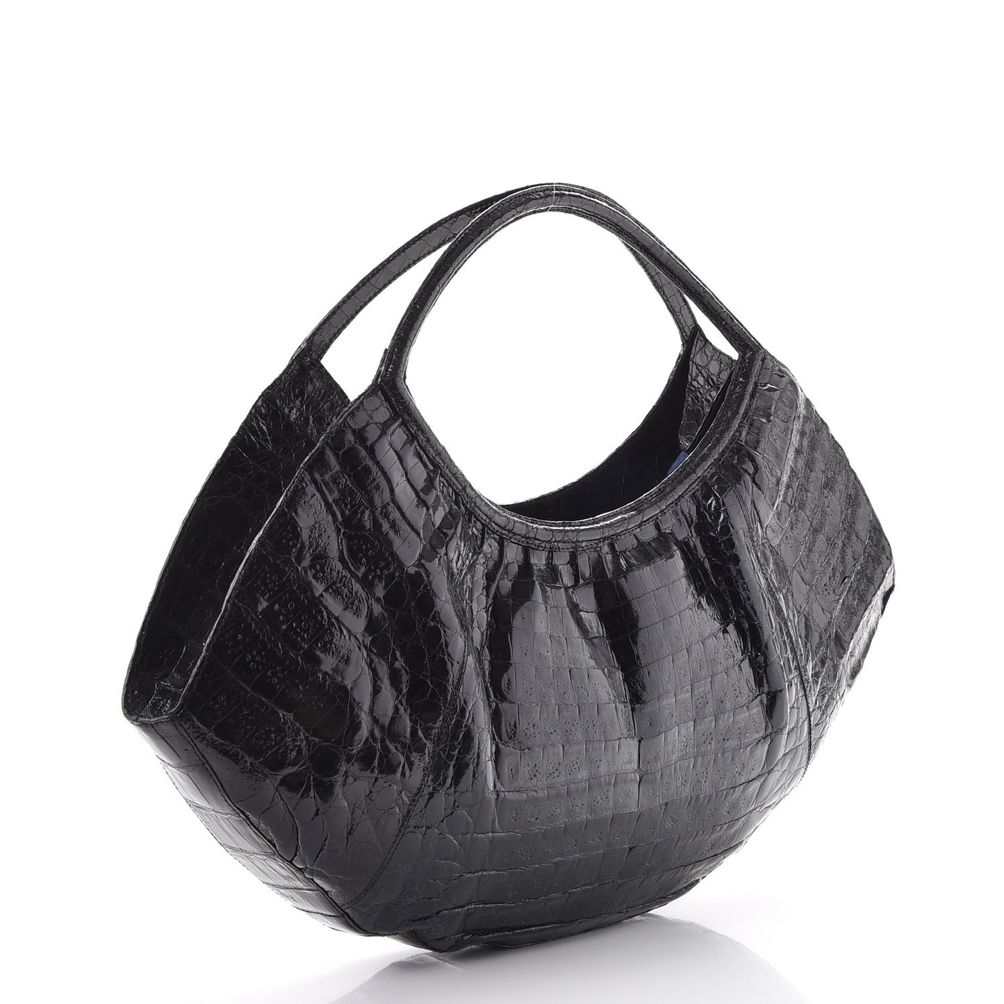 Crocodile Shoulder Bag Black