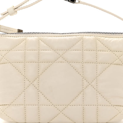 Christian Dior Calfskin Macrocannage Small Diortravel Nomad Pouch Ivory 8 of 10