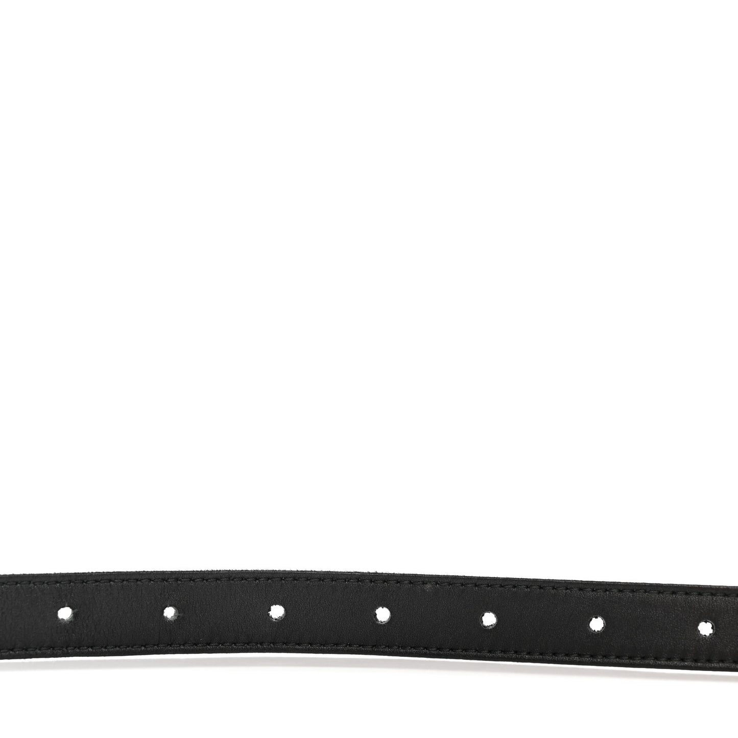 Calfskin Pearl Double G 20mm Belt 90 36 Black Cream
