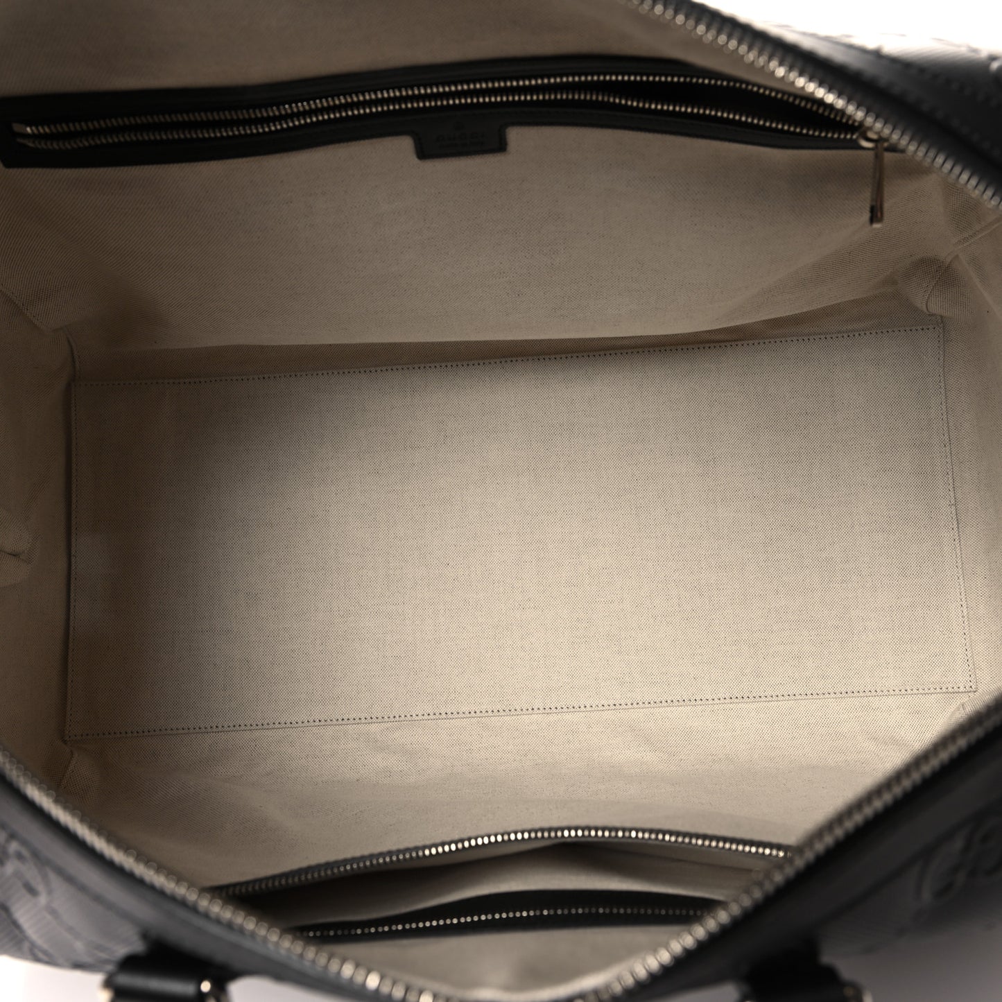 Calfskin GG Tennis Embossed Large Duffle Bag Black