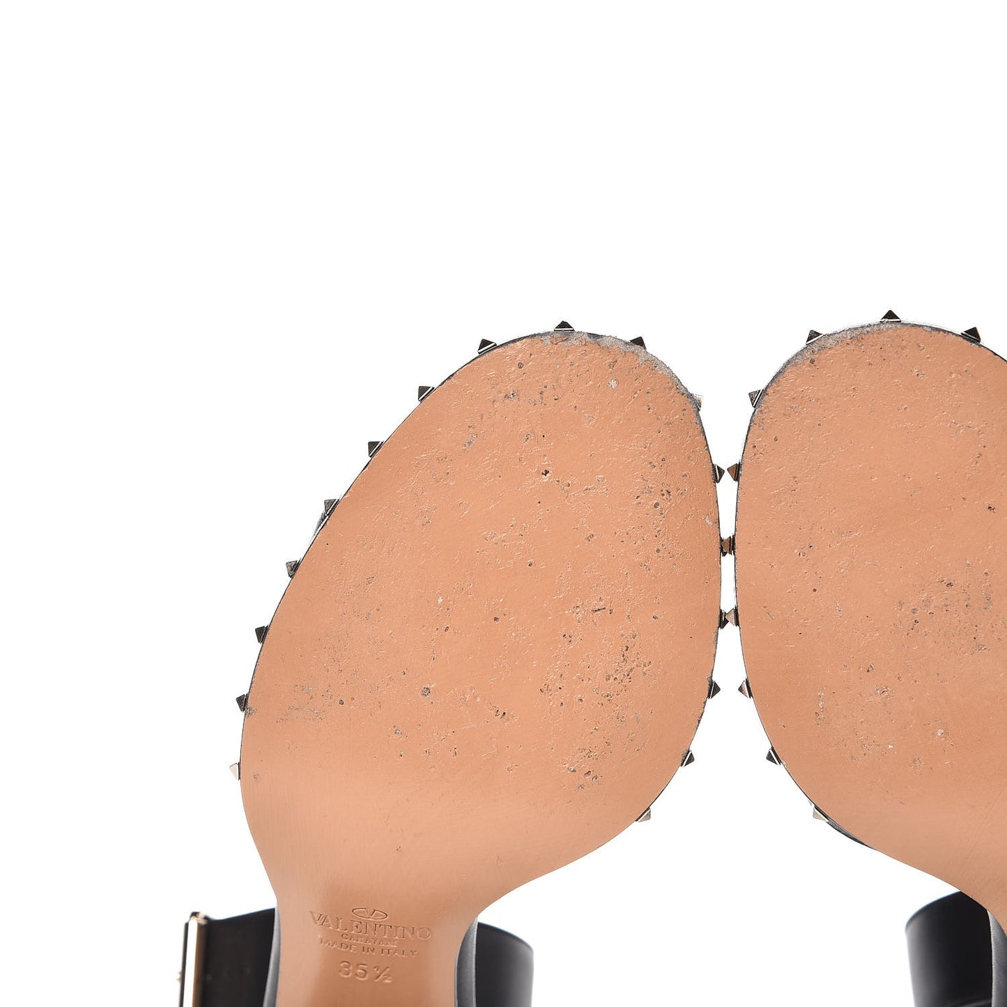 Nappa Soul Rockstud 65mm Sandals 35.5 Black