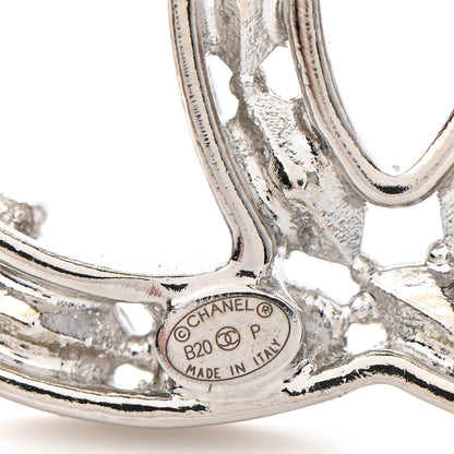 Chanel Crystal Starfall CC Brooch Silver 4 of 5