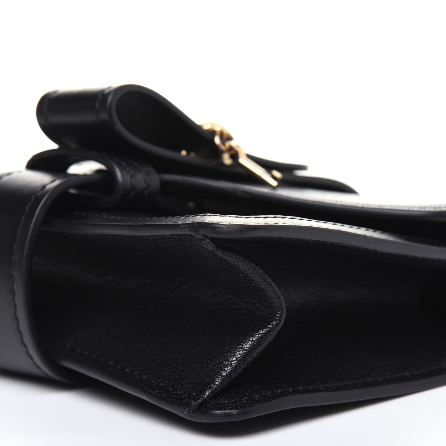 Chloe Shiny Goatskin Calfskin Mini Aby Chain Shoulder Bag Black 10 of 11