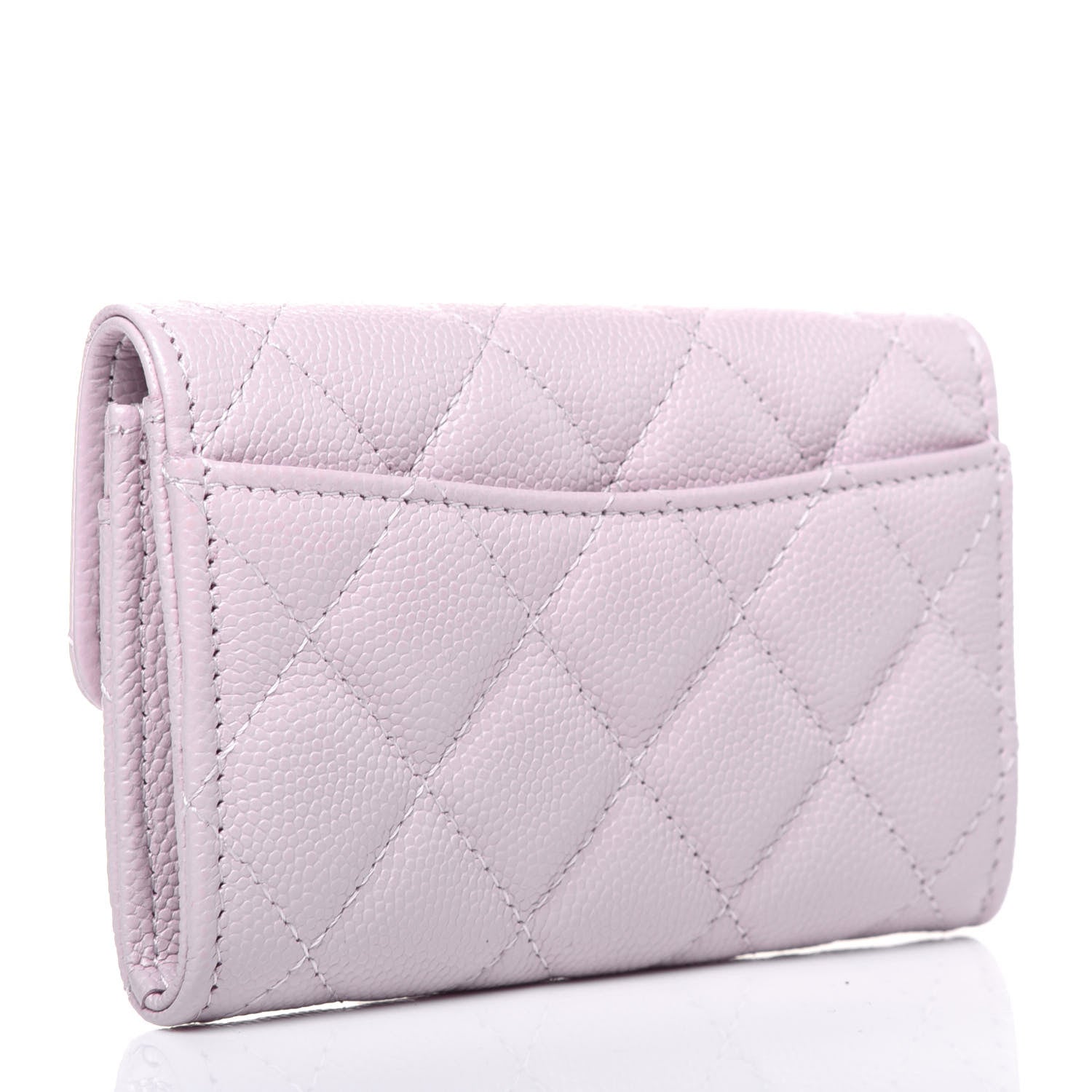 Chanel Caviar Quilted Flap Card Holder Wallet Light Pink 2 of 11