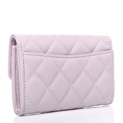 Chanel Caviar Quilted Flap Card Holder Wallet Light Pink 2 of 11