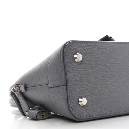 Balenciaga Signature Grained Calfskin Logo S Ville Top Handle Bag Gris Perle Fonce White 6 of 12