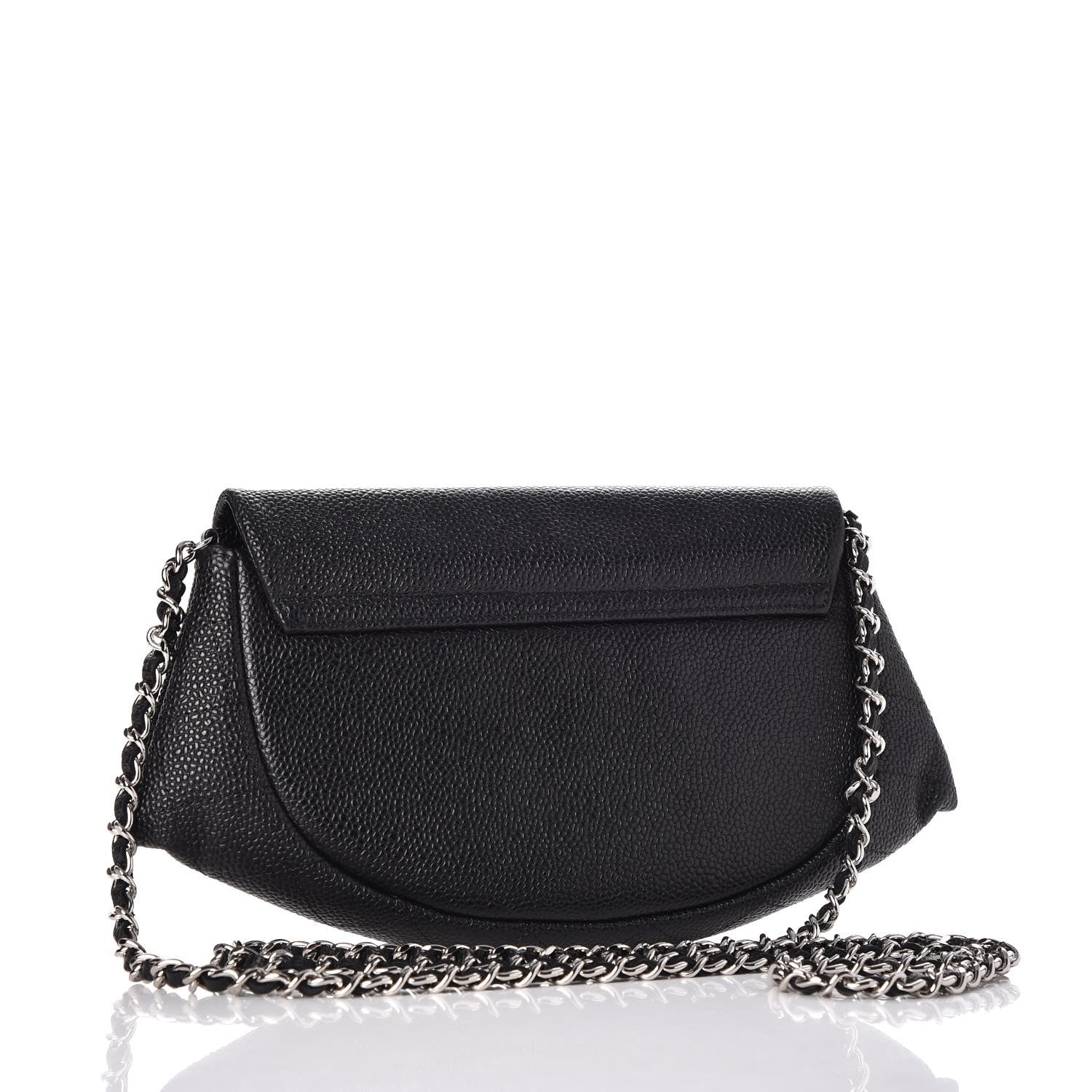Chanel Caviar Half Moon Wallet On Chain WOC Black 3 of 9