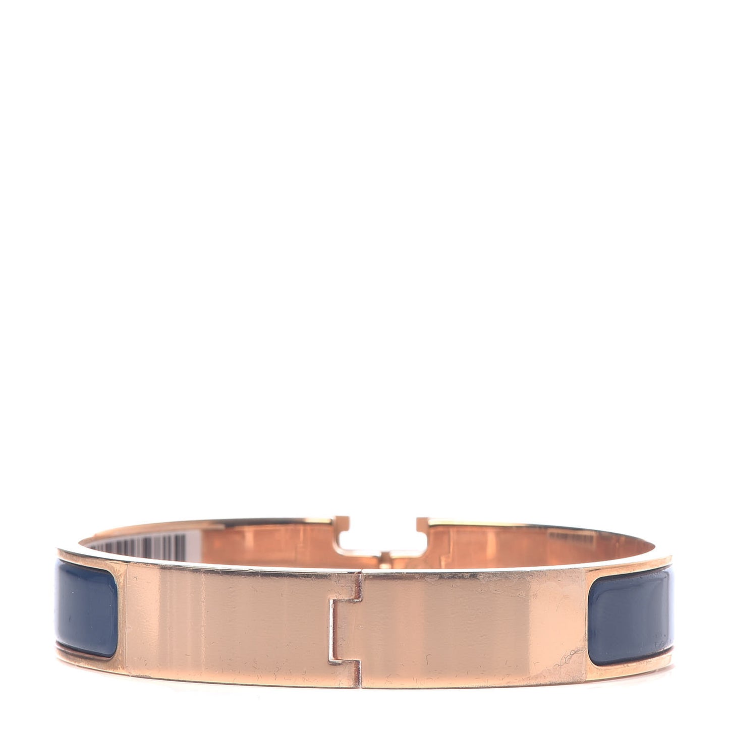 Enamel Narrow Clic Clac H Bracelet GM Bleu Biarritz
