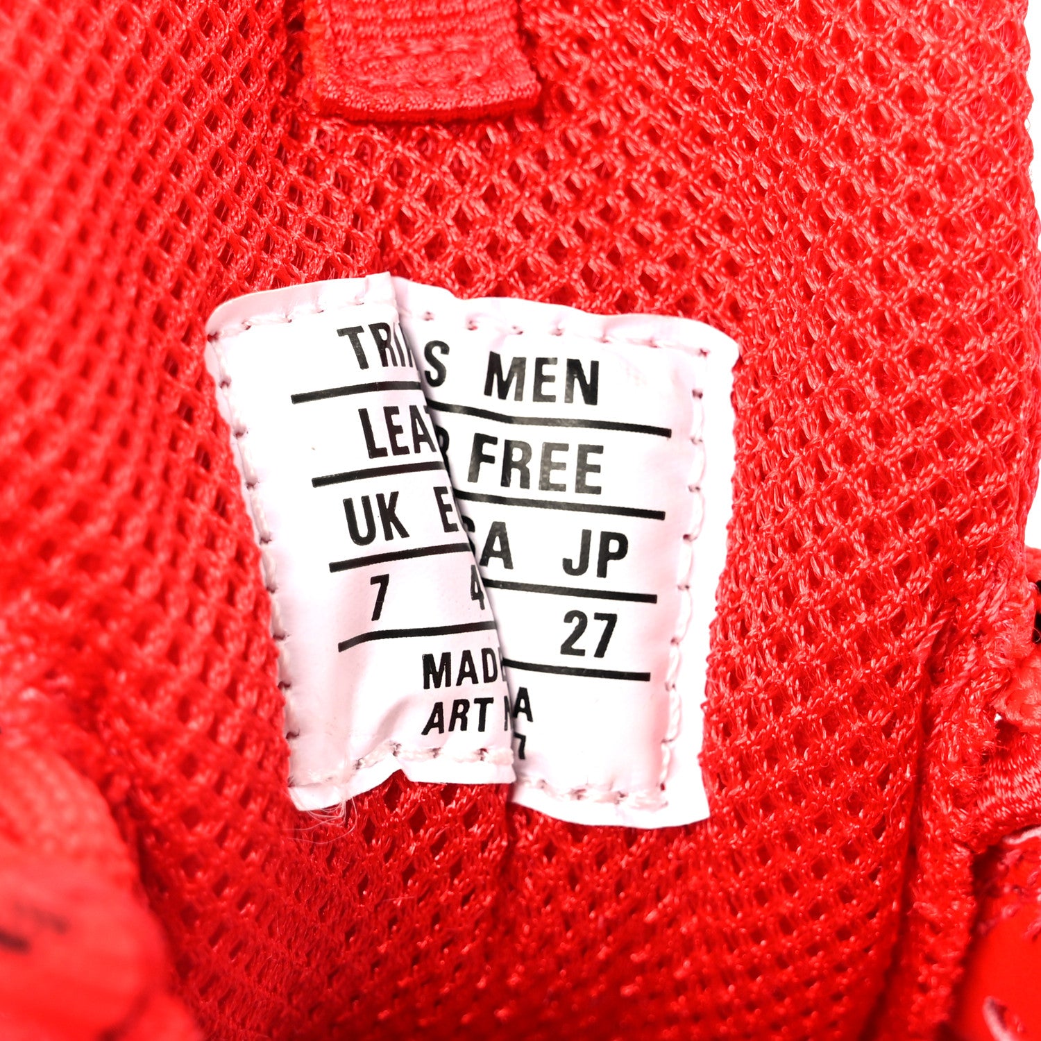 Balenciaga Washed Effect Fabric Mesh Mens Triple S Sneakers 41 Red Black 9 of 10