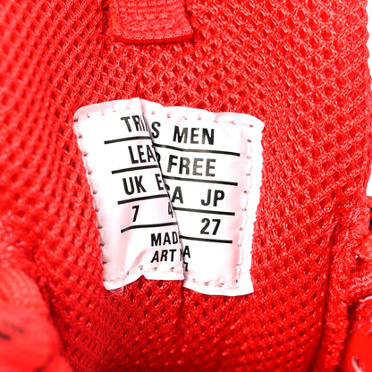Balenciaga Washed Effect Fabric Mesh Mens Triple S Sneakers 41 Red Black 9 of 10