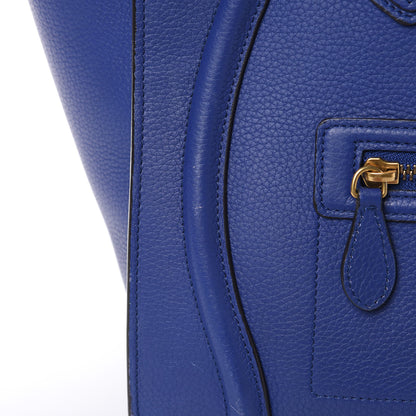 Celine Drummed Calfskin Mini Luggage Indigo 19 of 21