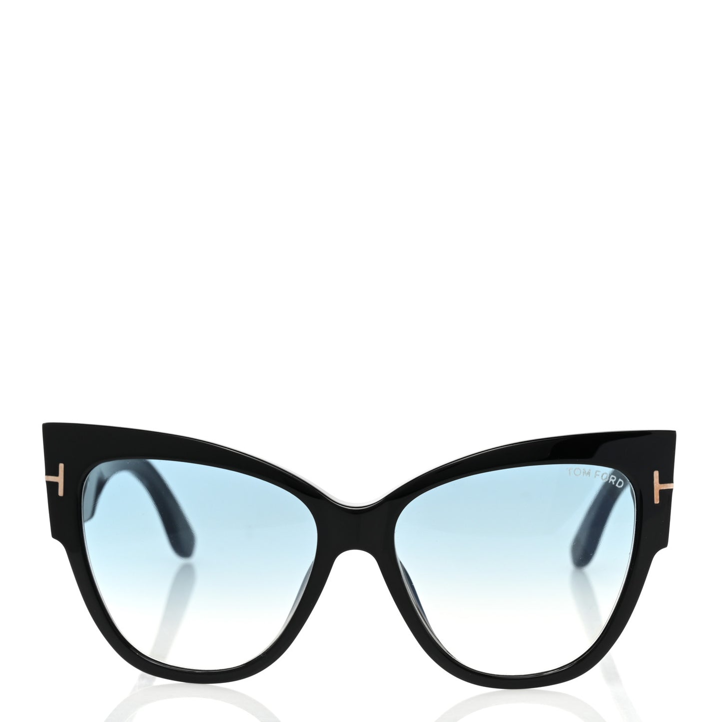 Acetate Anoushka Cat Eye Sunglasses TF371 Black