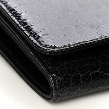 Miu Miu Patent Embossed Crocodile Continental Wallet Black 8 of 10