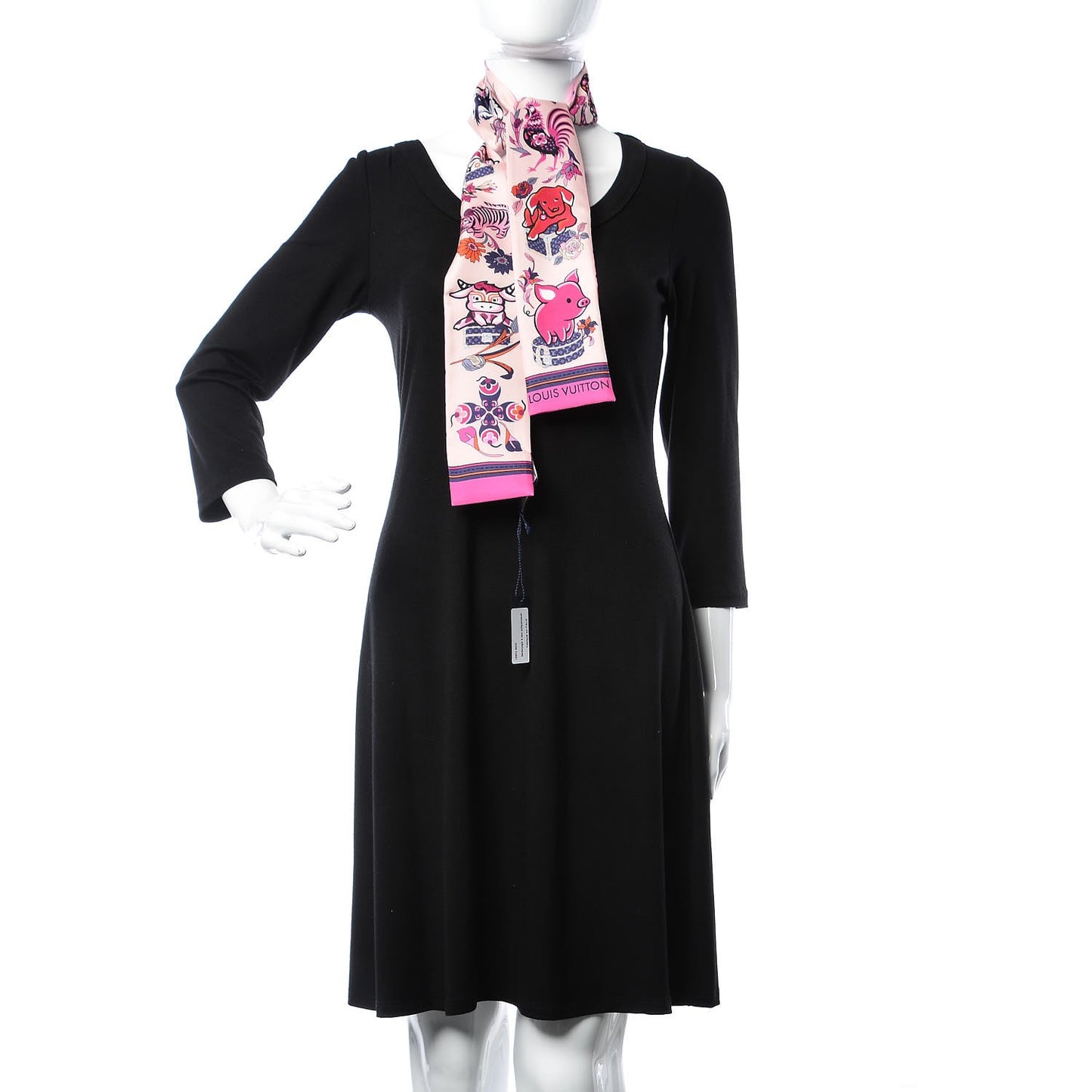 Silk Monogram Superstition Bandeau Rose