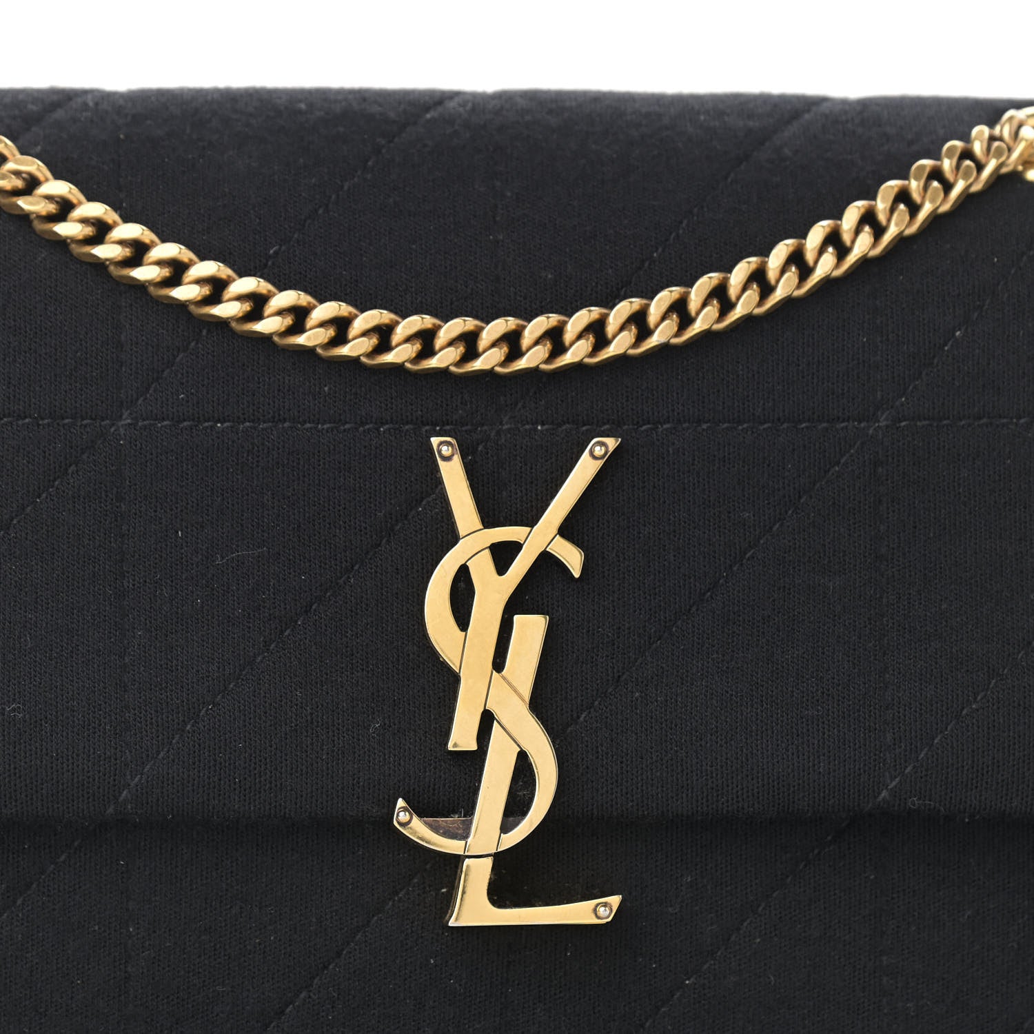 Saint Laurent Jersey Wool Patchwork Monogram Medium Jamie Baguette Black 8 of 12