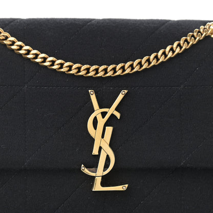 Saint Laurent Jersey Wool Patchwork Monogram Medium Jamie Baguette Black 8 of 12