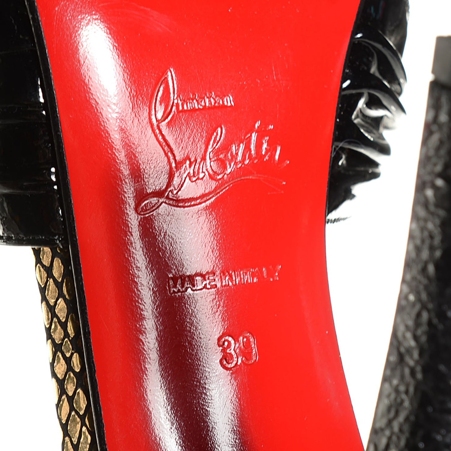 Nappa Stampato Patent Divinoche 120 Pumps 39 Black