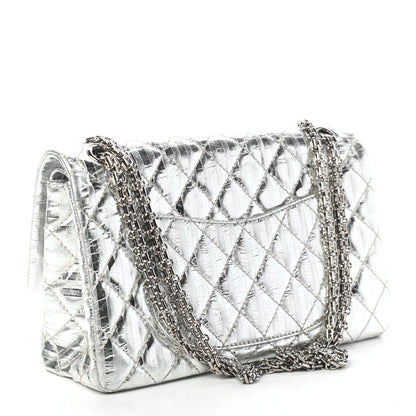 Chanel Metallic Calfskin Striped 2.55 Reissue Flap Silver 2 of 9