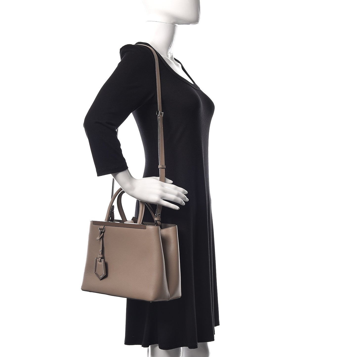 Vitello Dolce Century Petite 2Jours Tote Tortora Carbone
