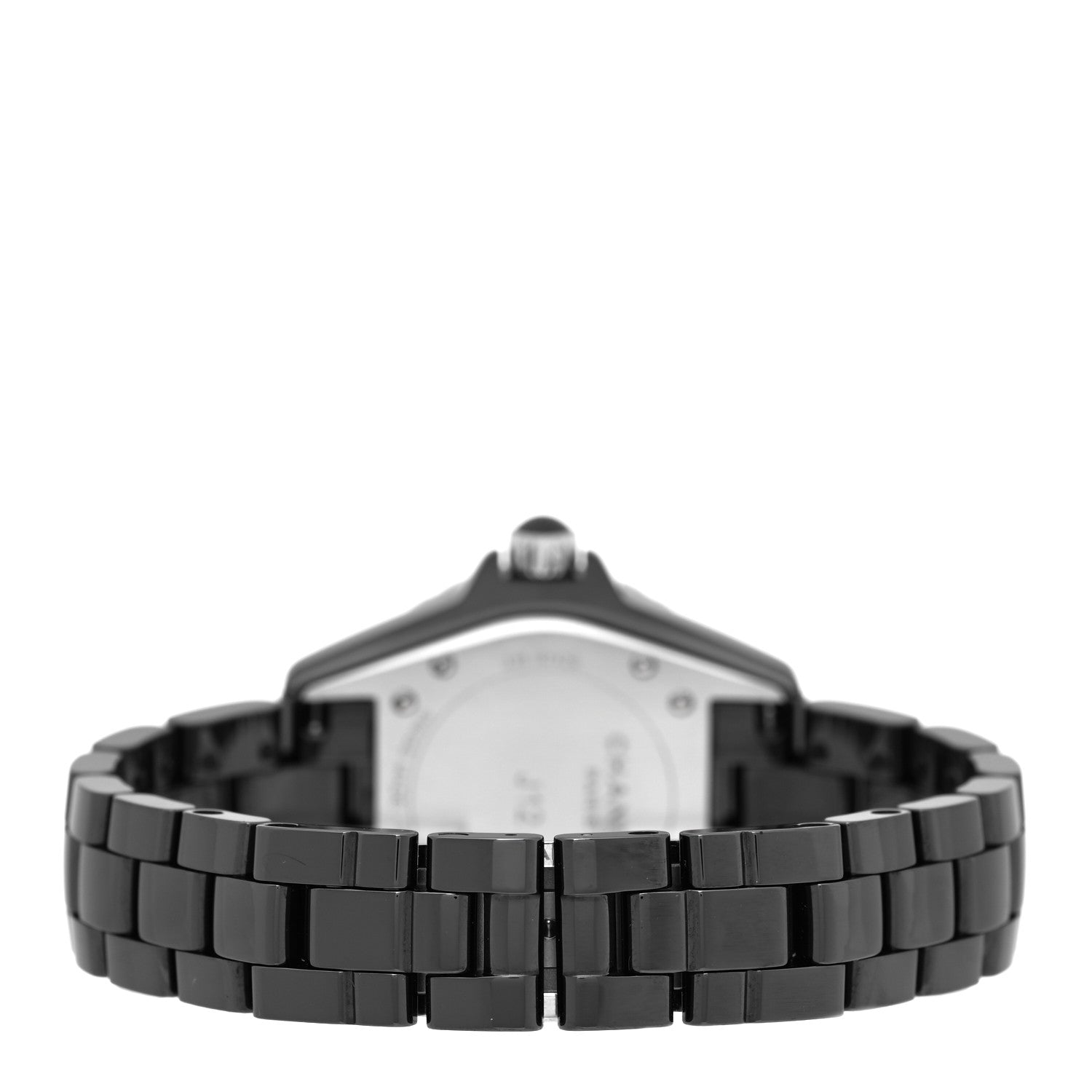 Chanel Stainless Steel Ceramic Diamond Dial 33mm J12 Quartz Watch Black 3 of 4