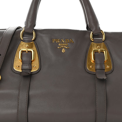 Prada Soft Calf Shopping Satchel Bambu 7 of 10