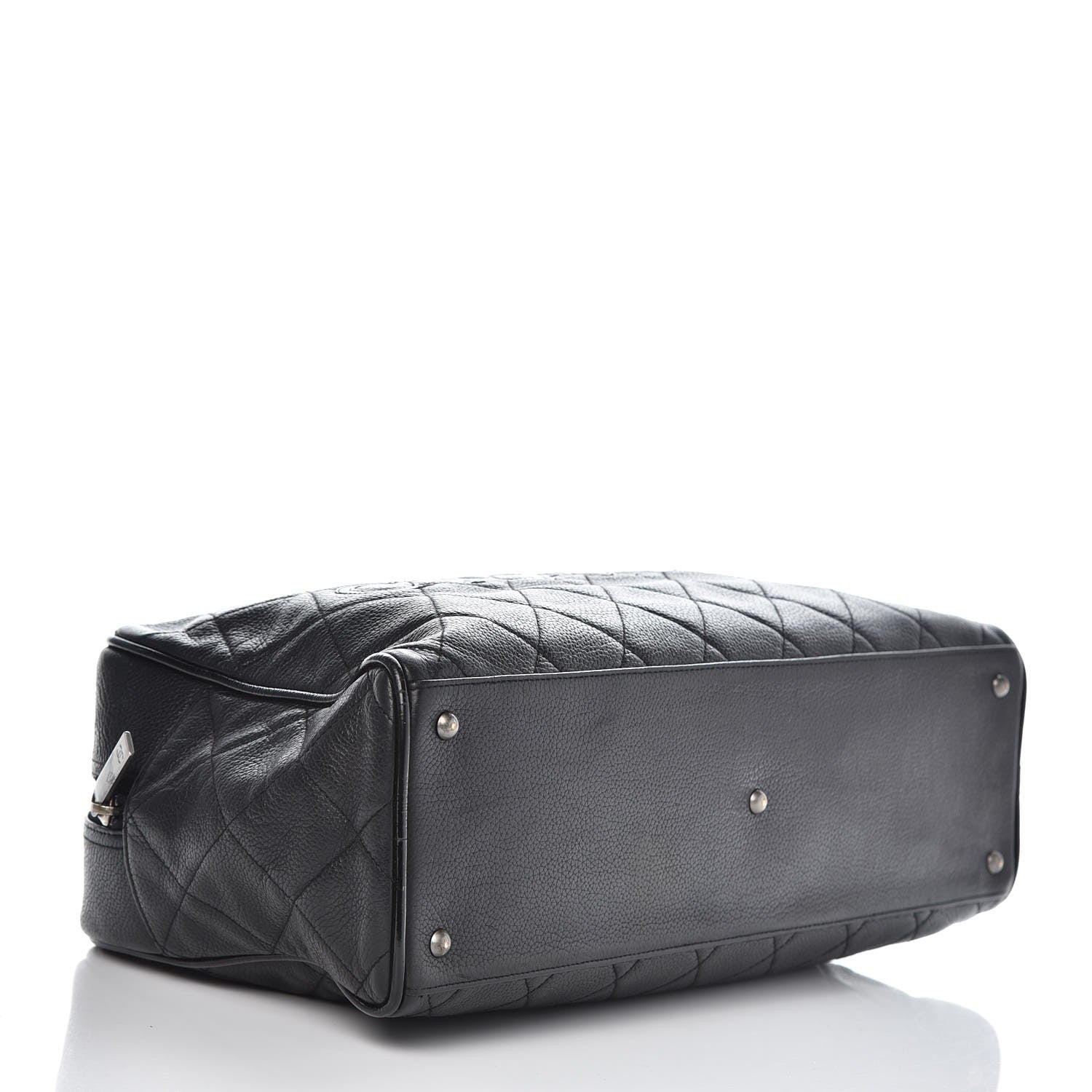 Chanel Caviar Patent Quilted Large Bowler Black 4 of 12