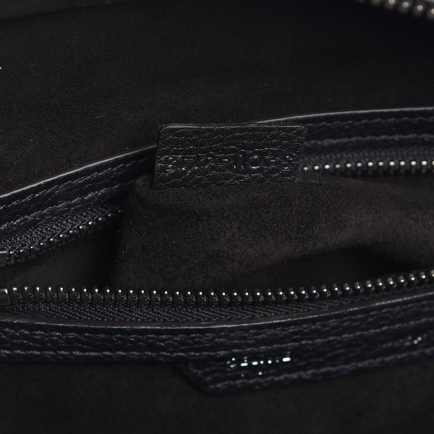 Drummed Calfskin Micro Luggage Black