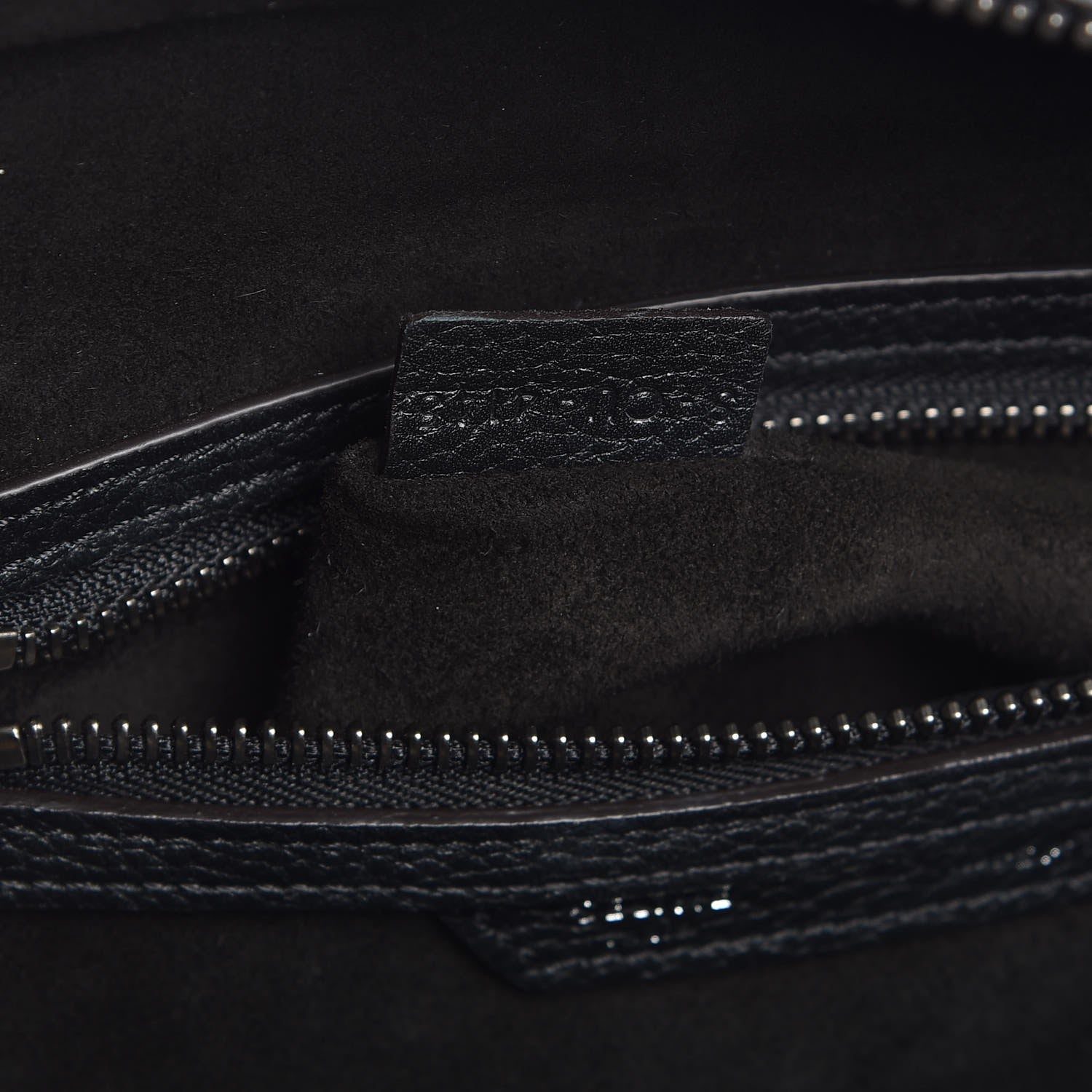 Celine Drummed Calfskin Micro Luggage Black 7 of 10