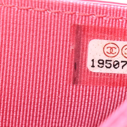 Chanel Patent Quilted Wallet On Chain WOC Fuchsia 8 of 10