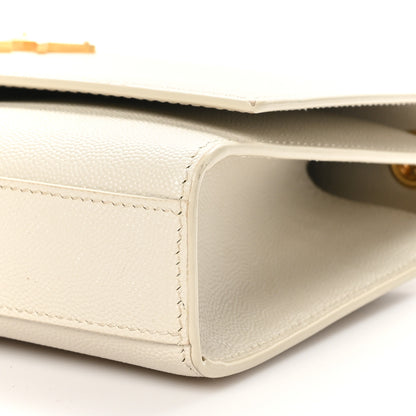 Saint Laurent Grain De Poudre Medium Classic Monogram Kate Satchel Crema Soft 10 of 10