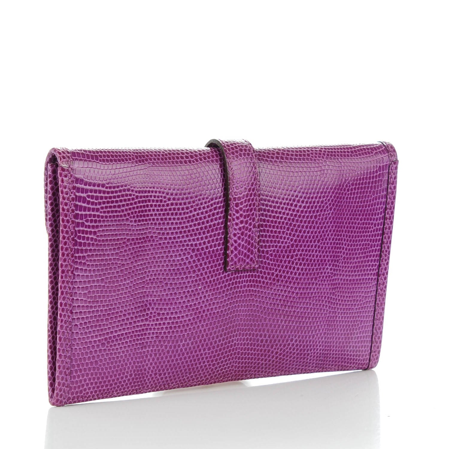 Hermes Lizard Mini Jige Clutch Violet 3 of 7