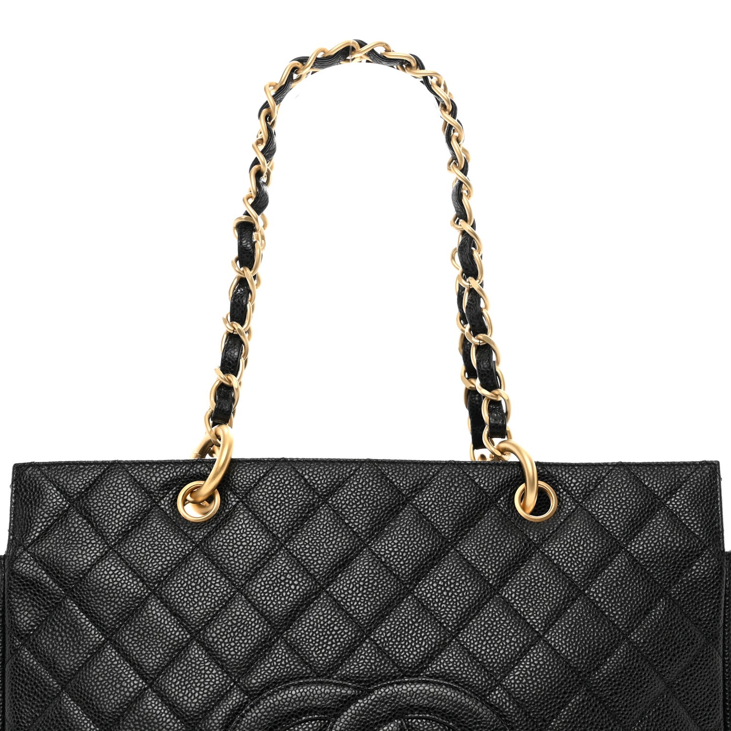 Caviar Quilted Grand Timeless Tote GTT Black