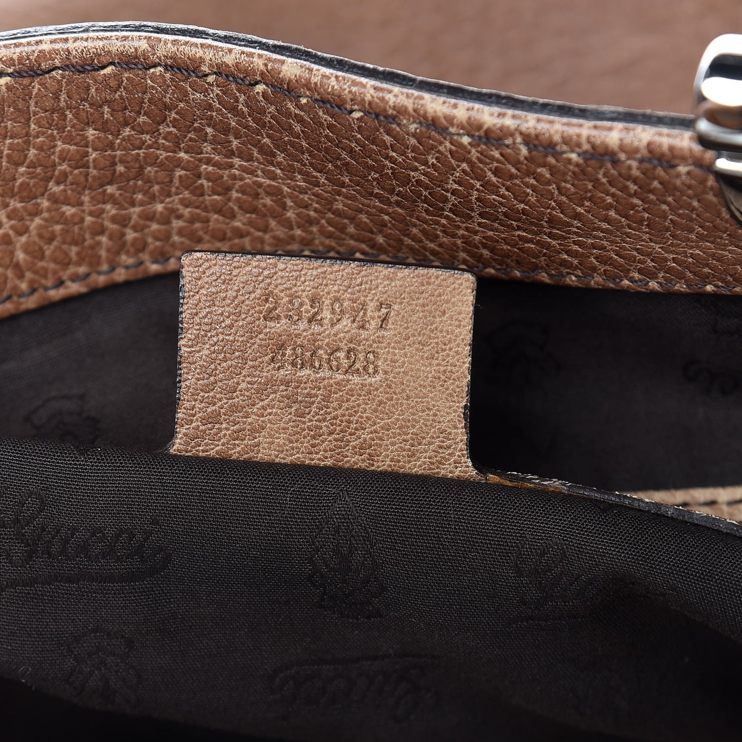 Calfskin Medium Bamboo Bar Tote Bag Brown