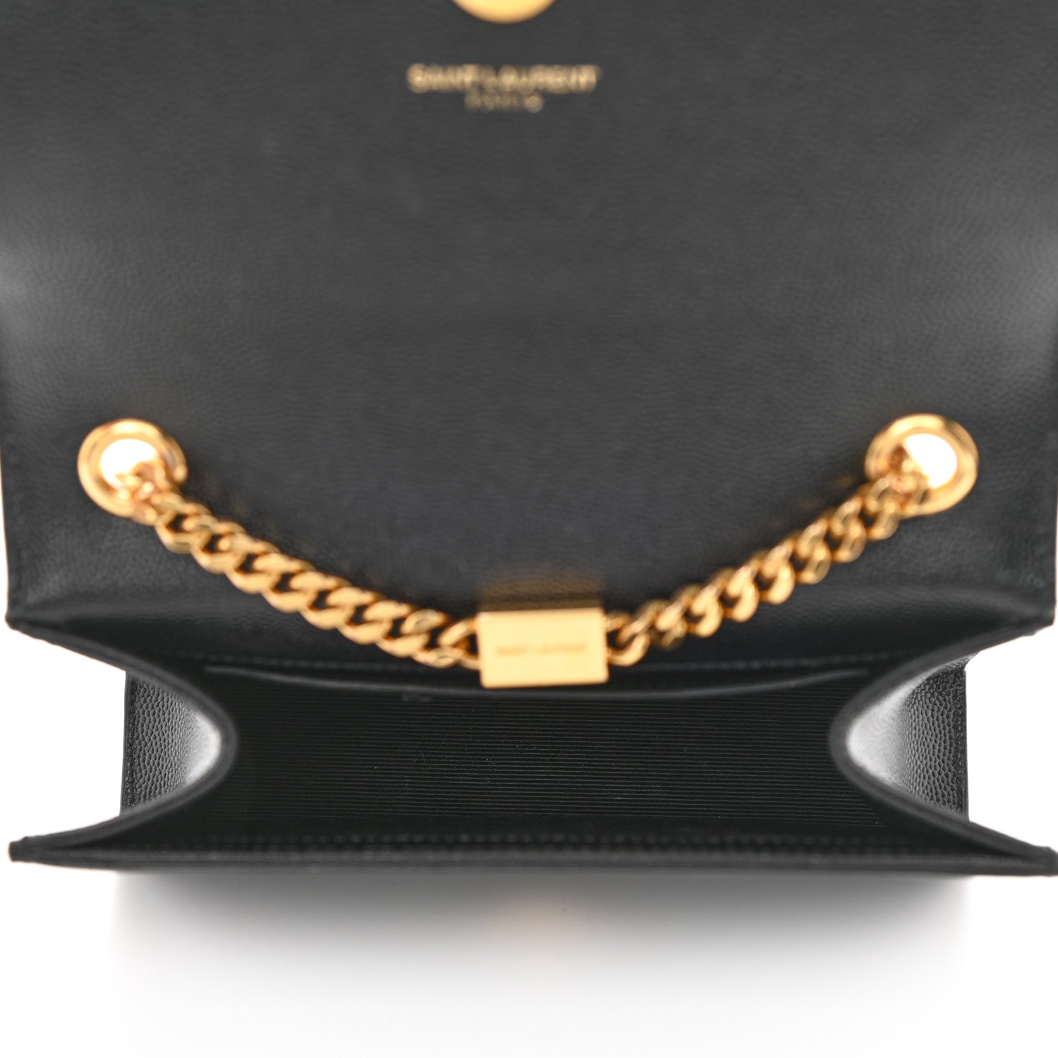 Saint Laurent Grain De Poudre Toy Monogram Kate Satchel Black 4 of 8