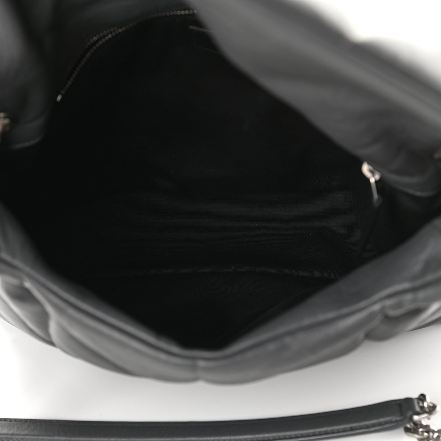 Calfskin Quilted Medium Loulou Puffer Monogram Chain Satchel Concrete