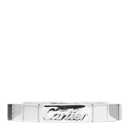 Cartier 18K White Gold Lanieres Ring 49 4.75 1 of 5