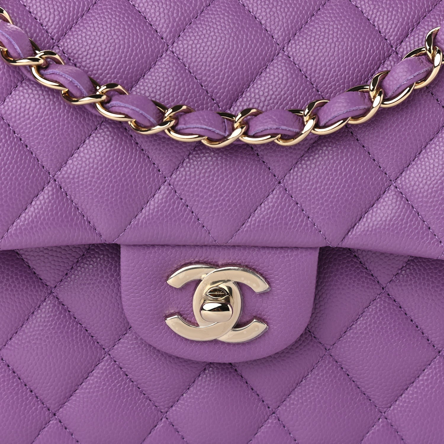 Chanel Caviar Quilted Small Double Flap Purple 7 of 10