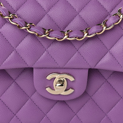 Chanel Caviar Quilted Small Double Flap Purple 7 of 10