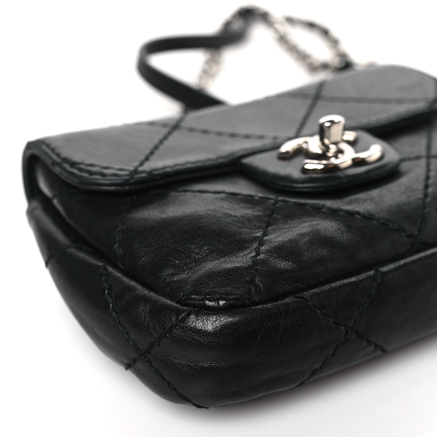 Chanel Lambskin Small Stitched Mini Flap Black 8 of 9