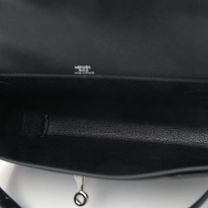 Hermes Epsom Kelly Depeches 25 Pouch Black 4 of 4