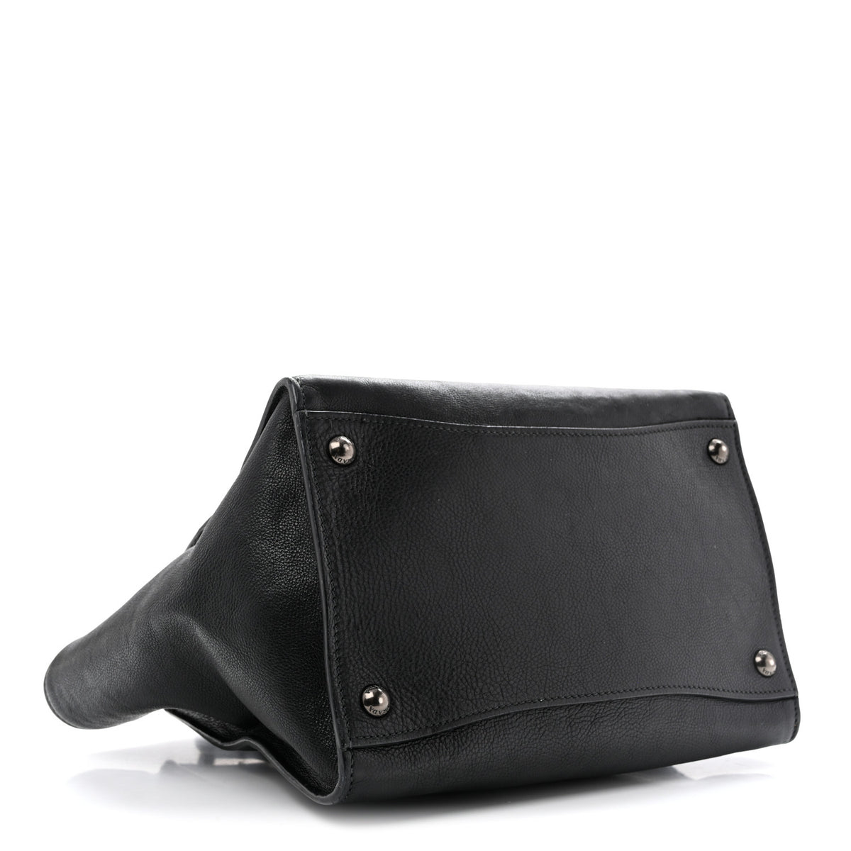 Prada Glace Calf Twin Pocket Tote Black 6 of 25