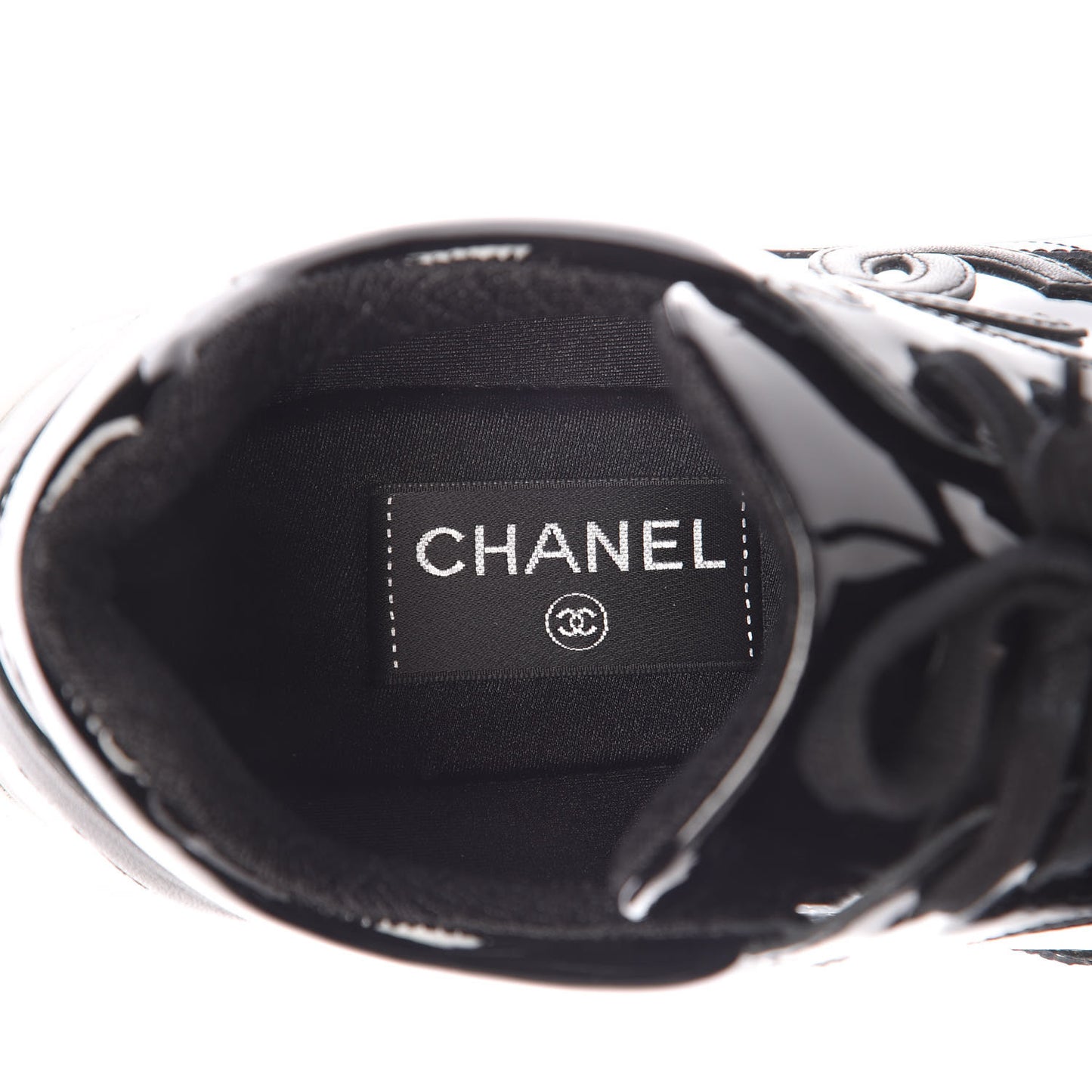 Calfskin Patent Transparent Sneakers 40.5 Black