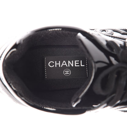 Chanel Calfskin Patent Transparent Sneakers 40.5 Black 7 of 9