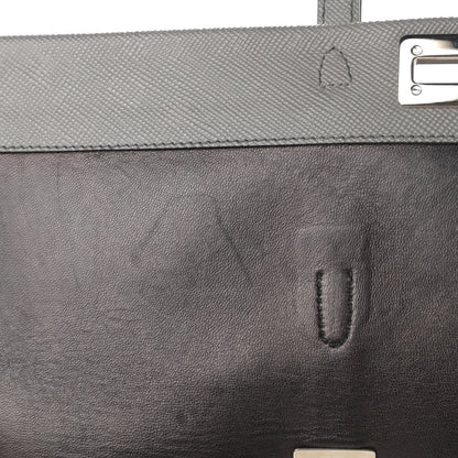 Prada Saffiano Cuir Convertible Top Handle Tote Marmo 10 of 14