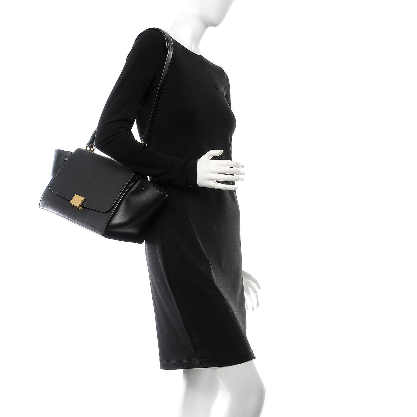Liege Calfskin Small Trapeze Black